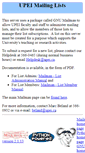 Mobile Screenshot of lists.upei.ca